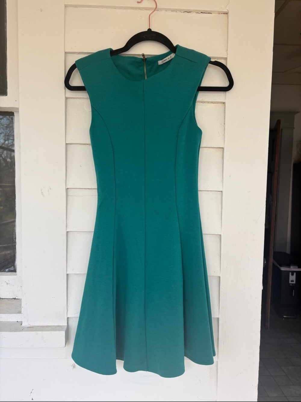 Classic Sleeveless Teal Fit-and-Flare Midi Dress